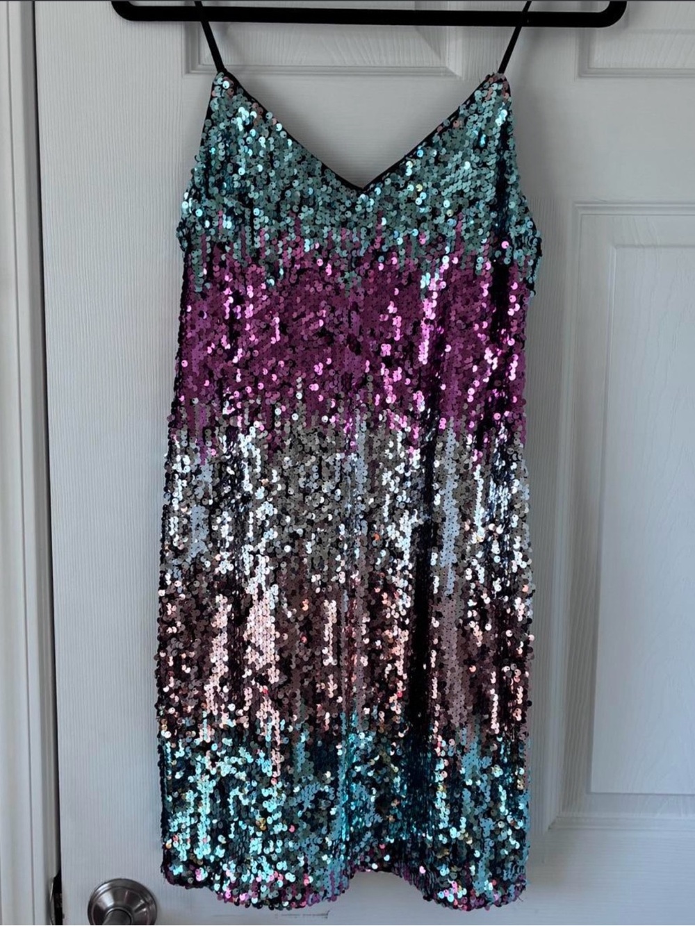 Express Multicolor Sequin Slip Dress Women’s Size: Small